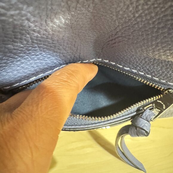 Coach Mini Charlie Rucksack Leather Backpack Blue Silver Hardware - Picture 11 of 13